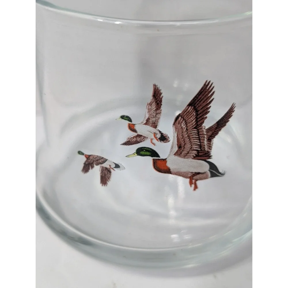 VTG Low Ball Glasses Chesapeake Mallard Duck 8oz  Avon